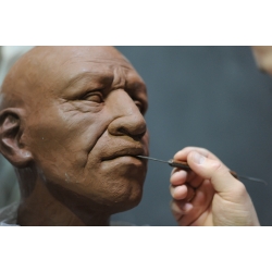 Głowa mężczyzny zrekonsturowana na podstawie oryginalnej czaszki